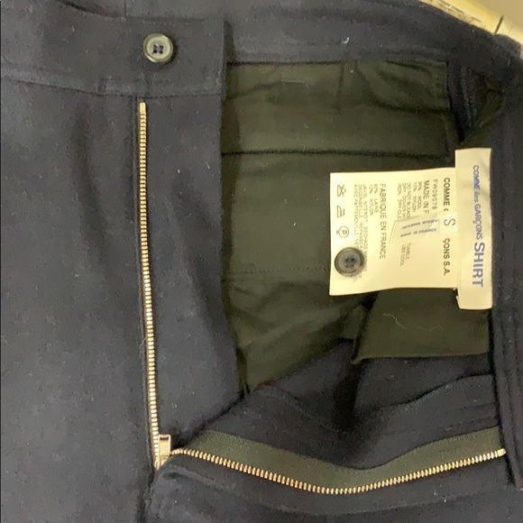 CDG shirt wool flat fronts - Picture 5 of 7